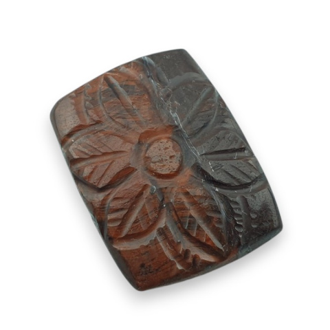 Red tiger's eye carved cabochon 26x19 mm no 55 Red tiger's eye carved cabochon 26x19 mm no 55