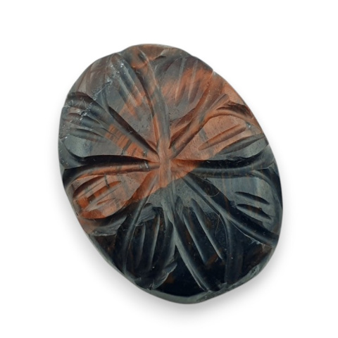 Red tiger's eye carved cabochon 26x20 mm no 69 Red tiger's eye carved cabochon 26x20 mm no 69