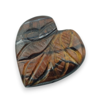 Red tiger's eye carved cabochon 26x26 mm no 54