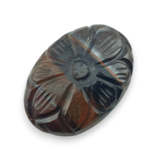 Red tiger's eye carved cabochon 27x19 mm no 50