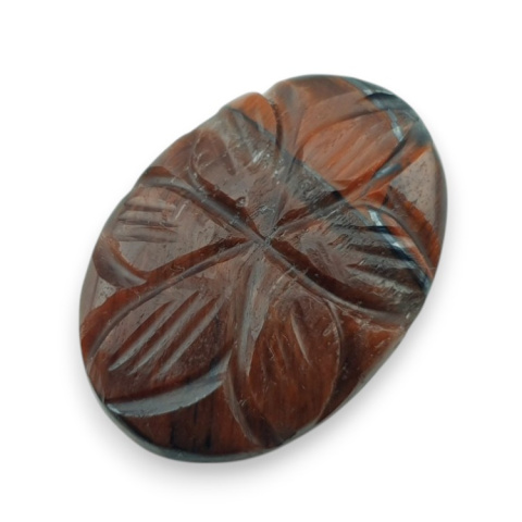 Red tiger's eye carved cabochon 27x19 mm no 67 Red tiger's eye carved cabochon 27x19 mm no 67