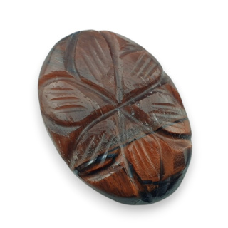 Red tiger's eye carved cabochon 27x19 mm no 67