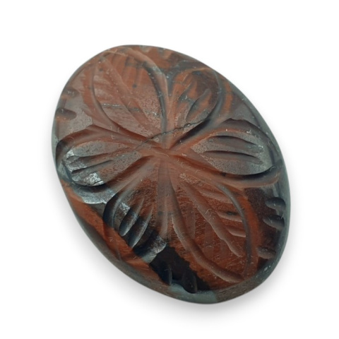 Red tiger's eye carved cabochon 27x20 mm no 52 Red tiger's eye carved cabochon 27x20 mm no 52