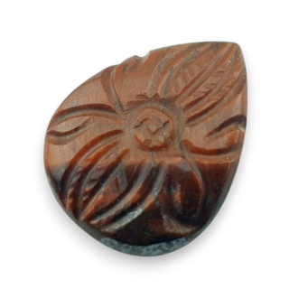 Red tiger's eye carved cabochon 27x21 mm no 29