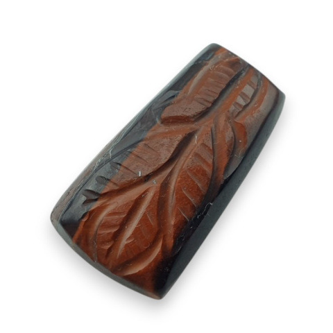 Red tiger's eye carved cabochon 28x15 mm no 36 Red tiger's eye carved cabochon 28x15 mm no 36