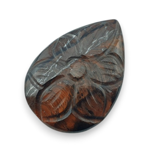 Red tiger's eye carved cabochon 28x20 mm no 12 Red tiger's eye carved cabochon 28x20 mm no 12