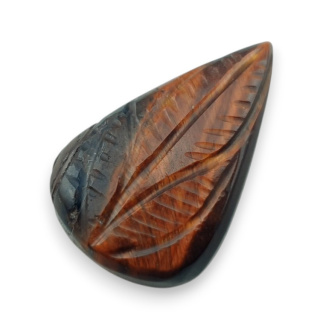 Red tiger's eye carved cabochon 29x19 mm no 58