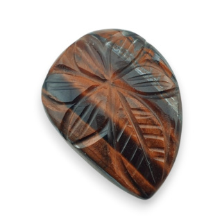 Red tiger's eye carved cabochon 29x22 mm no 28