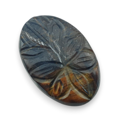 Red tiger's eye carved cabochon 30x20 mm no 47 Red tiger's eye carved cabochon 30x20 mm no 47