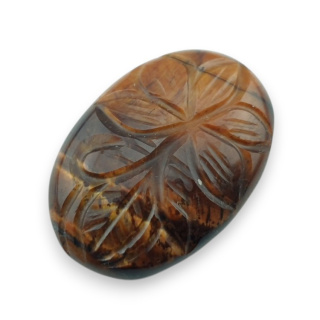 Red tiger's eye carved cabochon 30x21 mm no 21