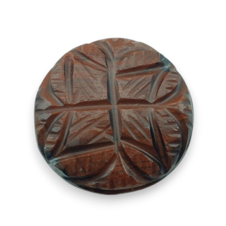 Red tiger's eye carved cabochon fi 21 mm no 33