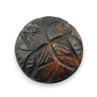 Red tiger's eye carved cabochon fi 21 mm no 35