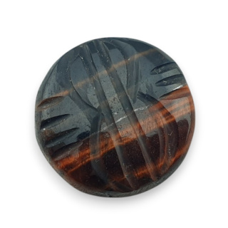 Red tiger's eye carved cabochon fi 21 mm no 72
