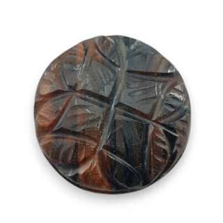 Red tiger's eye carved cabochon fi 22 mm no 5