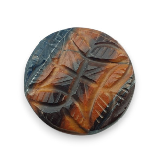 Red tiger's eye carved cabochon fi 23 mm no 11