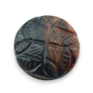 Red tiger's eye carved cabochon fi 23 mm no 23