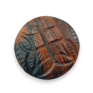 Red tiger's eye carved cabochon fi 23 mm no 40