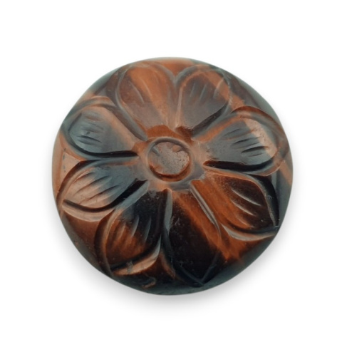 Red tiger's eye carved cabochon fi 24 mm no 17 Red tiger's eye carved cabochon fi 24 mm no 17