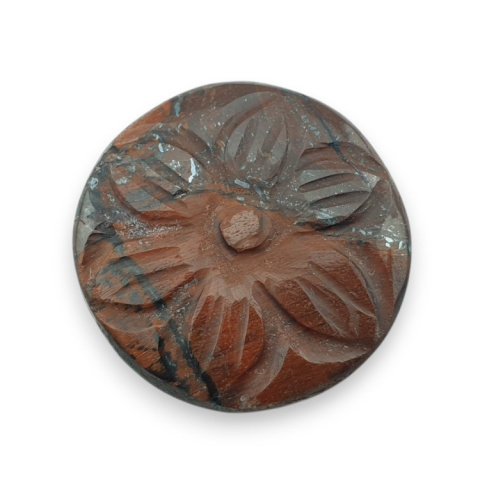 Red tiger's eye carved cabochon fi 25 mm no 8 Red tiger's eye carved cabochon fi 25 mm no 8