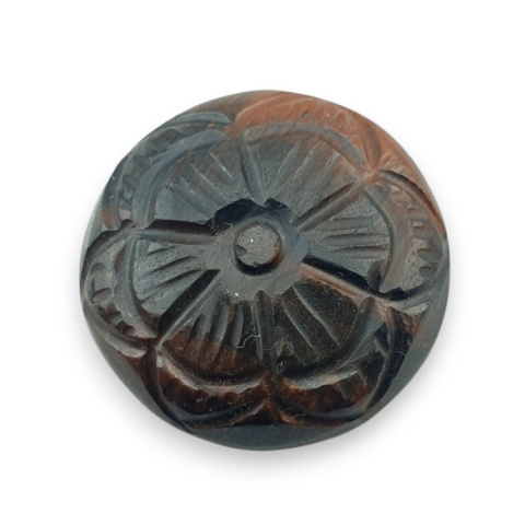 Red tiger's eye carved cabochon dia. 26 mm no 14 Red tiger's eye carved cabochon dia. 26 mm no 14