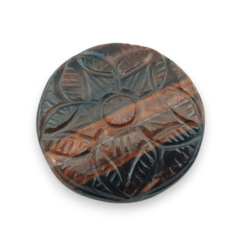 Red tiger's eye carved cabochon fi 27 mm no 24 Red tiger's eye carved cabochon fi 27 mm no 24