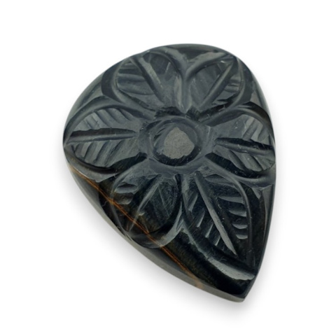 Blue tiger's eye carved cabochon 26x20 mm no 147 Blue tiger's eye carved cabochon 26x20 mm no 147