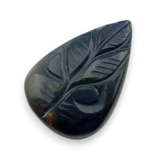 Blue tiger's eye carved cabochon 27x18 mm no 149
