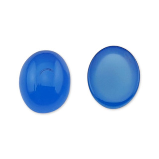 Blue agate cabochon 10x8 mm 1 pc