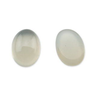 Grey agate cabochon 8x6 mm 1 pc
