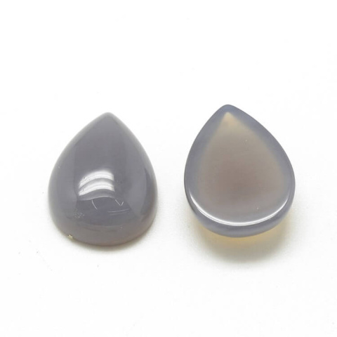 Grey agate teardrop cabochon 14x10 mm 1 pc Grey agate teardrop cabochon 14x10 mm 1 pc
