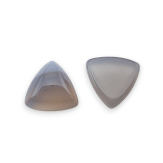 Grey agate cabochon trillion 10x10 mm 1 pc
