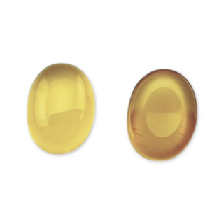 Yellow agate cabochon 8x6 mm 1 pc