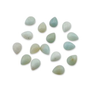 Amazonite teardrop cabochon 8x6 mm 1 pc