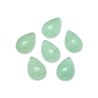 Green aventurine teardrop cabochon 10x7 mm 1 pc