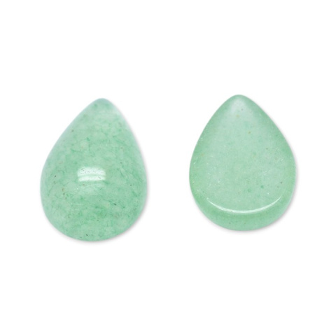 Green aventurine teardrop cabochon 10x7 mm 1 pc Green aventurine teardrop cabochon 10x7 mm 1 pc