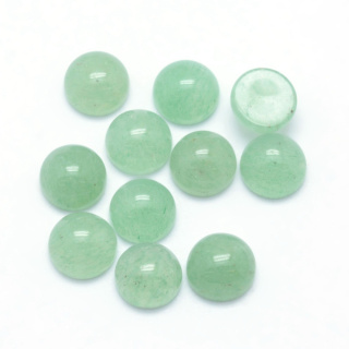 Green aventurine cabochon 6 mm 1 pc