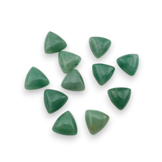 Green aventurine cabochon trillion 10x10 mm 1 pc