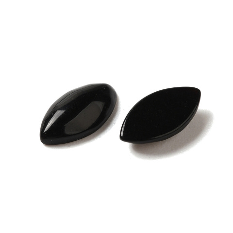 Black agate cabochon horse eye 8x4 mm 1 pc Black agate cabochon horse eye 8x4 mm 1 pc