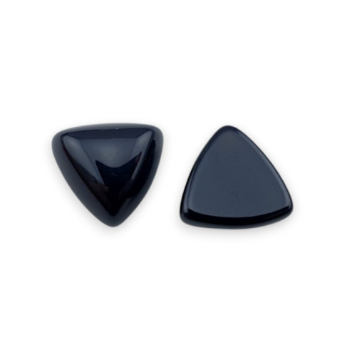 Black agate cabochon trillion 10x10 mm 1 pc Black agate cabochon trillion 10x10 mm 1 pc