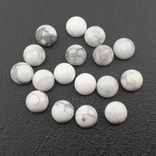 Howlite cabochon dia. 8 mm 1 pc