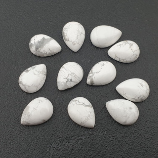 Howlite cabochon teardrop 14x10 mm 1 pc
