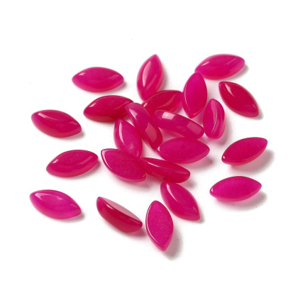 Magenta jade cabochon horse eye 8x4 mm 1 pc