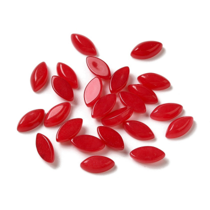 Red jade cabochon horse eye 8x4 mm 1 pc