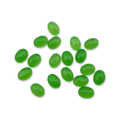 Jade light green cabochon 8x6 mm 1 pc