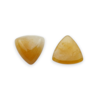 Jade topaz cabochon trillion 10x10 mm 1 pc