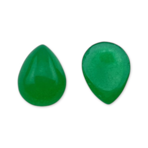 Green jade teardrop cabochon 8x6 mm 1 pc Green jade teardrop cabochon 8x6 mm 1 pc