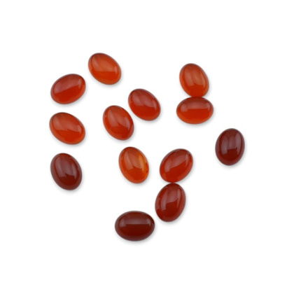 Carnelian cabochon 8x6 mm 1 pc