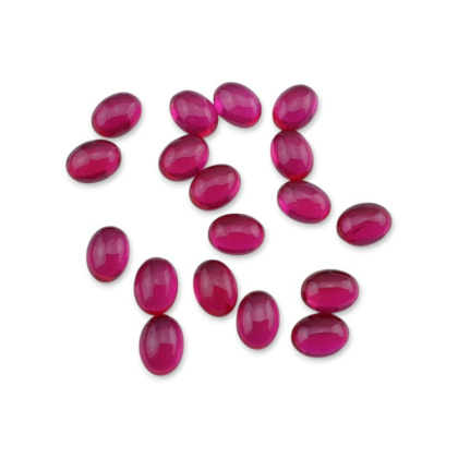 Corundum cabochon 8x6 mm 1 pc