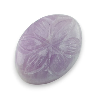 Kunzite carved cabochon 27x20 mm no 7