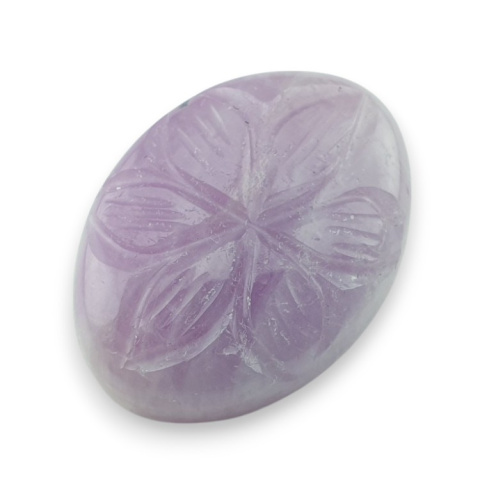 Kunzite carved cabochon 27x20 mm no 7 Kunzite carved cabochon 27x20 mm no 7